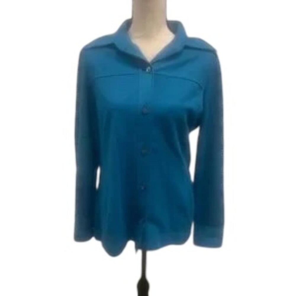 💙 Vintage Koret of California Button-Up Blouse – Size 14